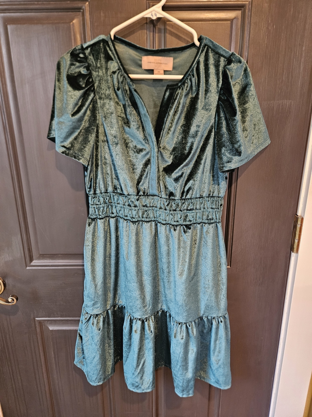 Shimmery Velvet Emerald Dress